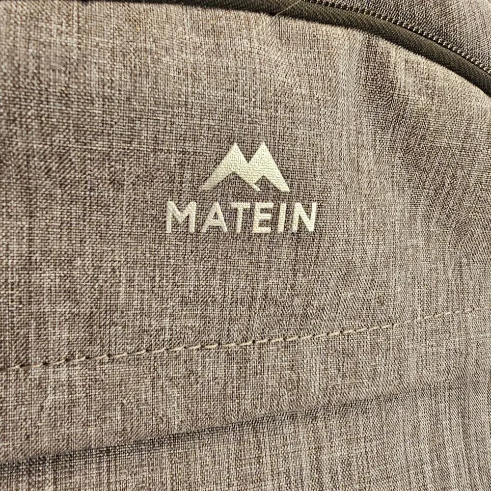 MATEIN Gray Laptop Backpack USB Charging Port Travel School Work Bag 19x 13x 6